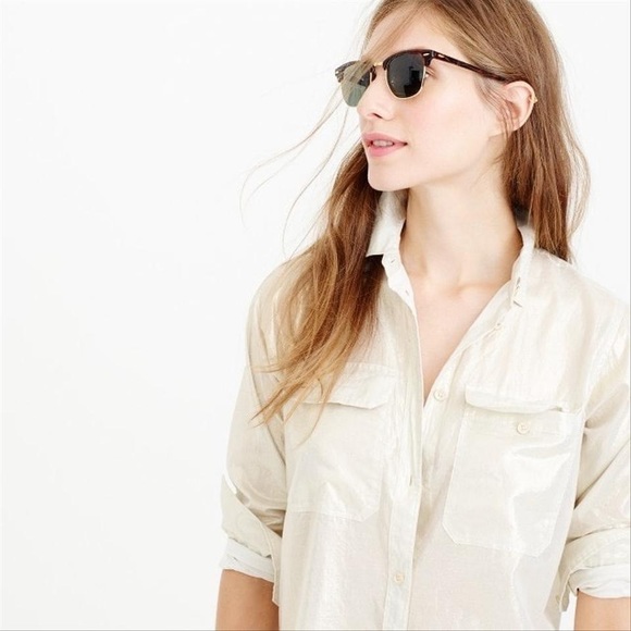 J. Crew Tops - NWOT J. Crew Tan Camp Shirt
